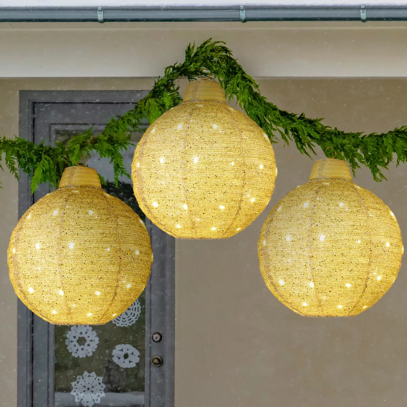 Esfera Enfeites de Natal para áreas externas e internas - 180 luzes LED - 8 funções de iluminação