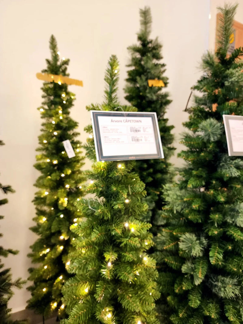 Árvore de Natal Slim Barcelona 1,80m 260 Galhos 100 LEDs Warm